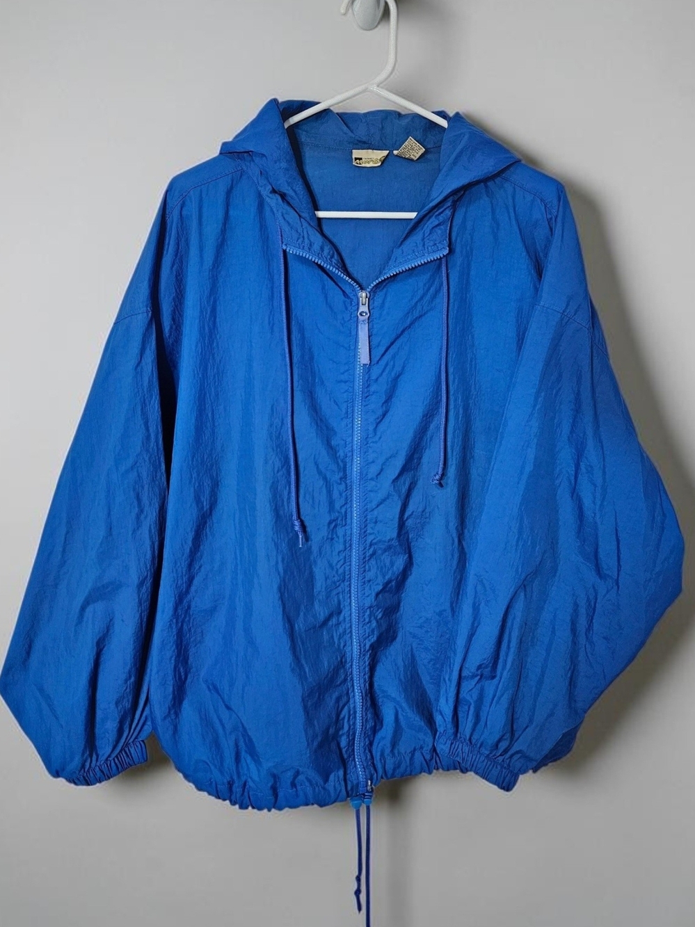 Jacques Moret Vintage Electric Blue Hooded Bomber Jacket
